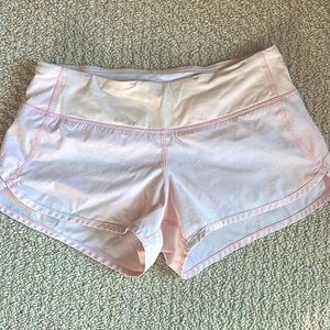 Super cute pink Lululemon athletic shorts in a size 4.